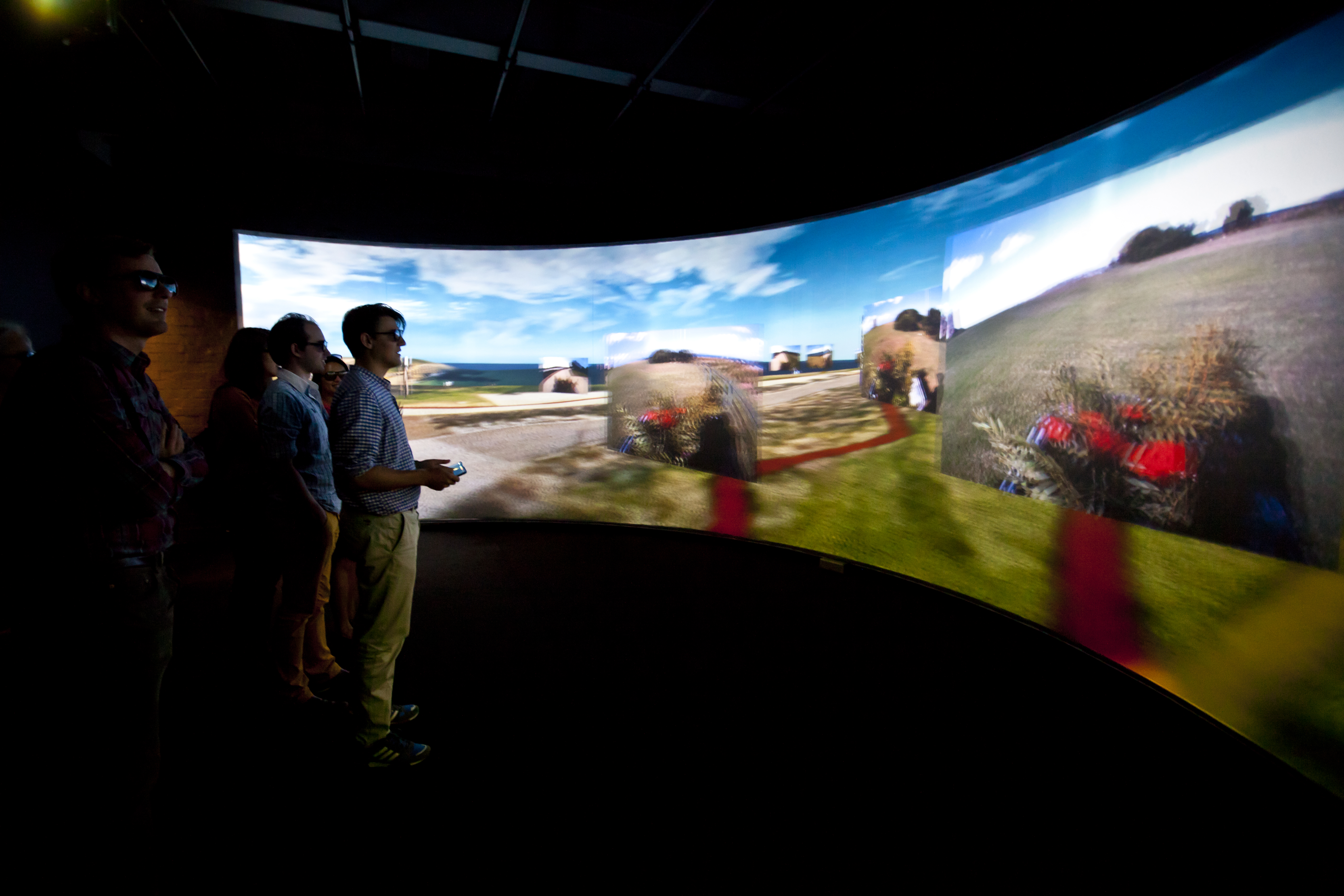 Volker Kuchelmeister, Jill Bennett, Dennis Del Favero and students, Amnesia Atlas (prototype) 2014. Installation view, 'Amnesia Lab', UNSW Galleries, 2014. 