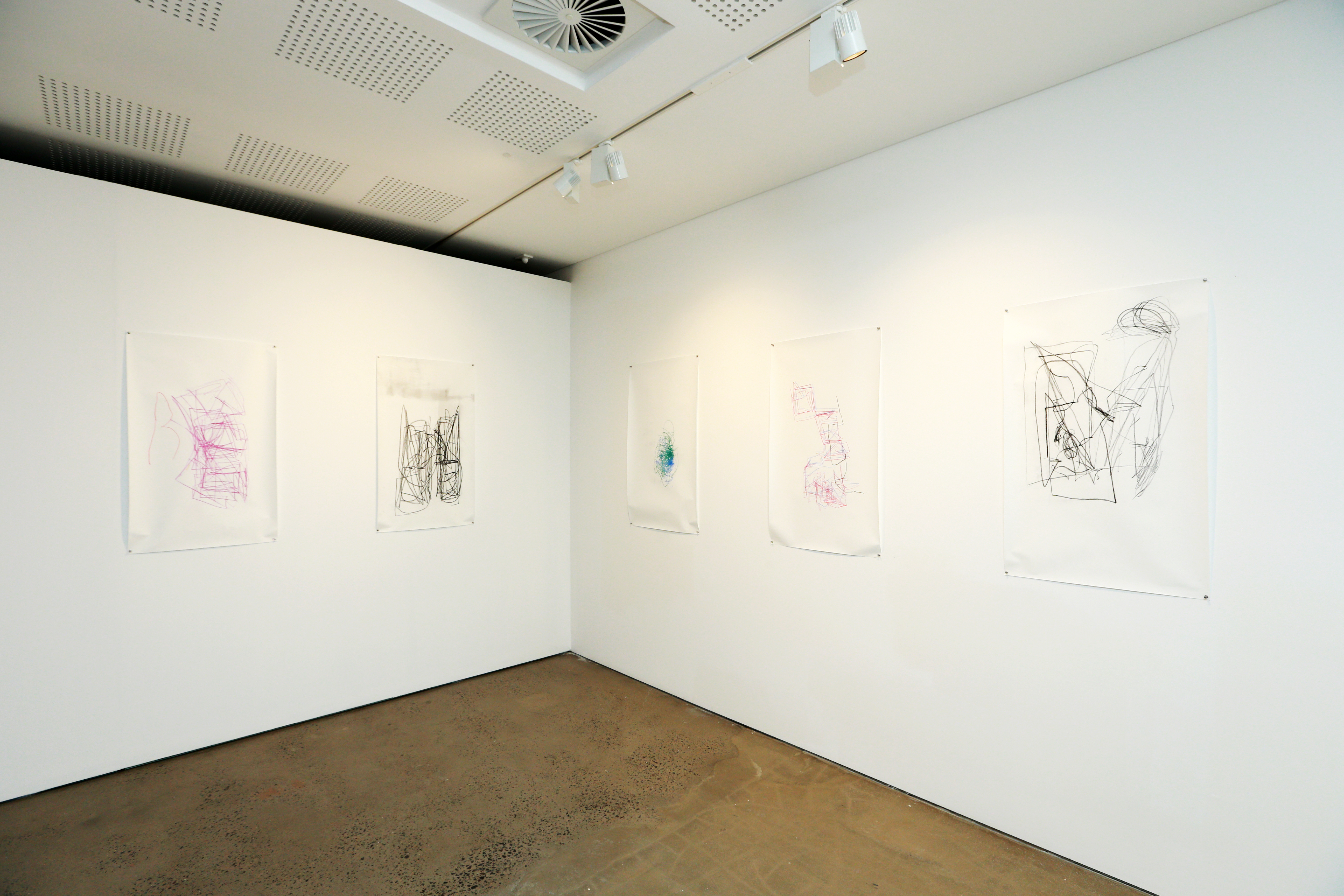 Rochelle Haley, Spatial Forms 2014. Installation view, 'Quo Vadis: The Last Drawing Show', UNSW Galleries, 2014. Photograph: Britta Campion