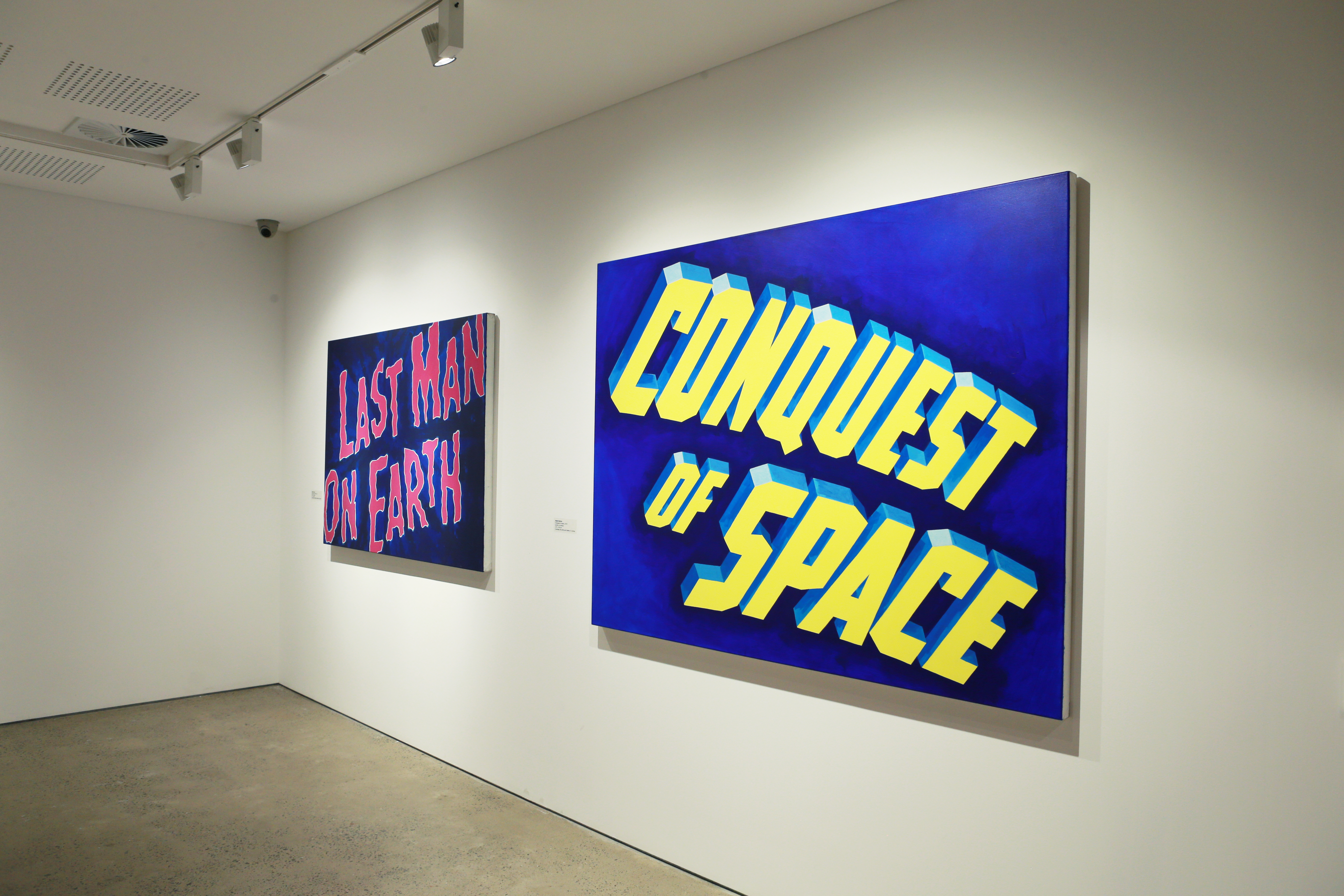 Adam Norton, Last Man On Earth 2012, Conquest of Space 2012. Installation view, 'Conquest of Space: Science Fiction & Contemporary Art', UNSW Galleries, 2014. Photograph: Britta Campion
