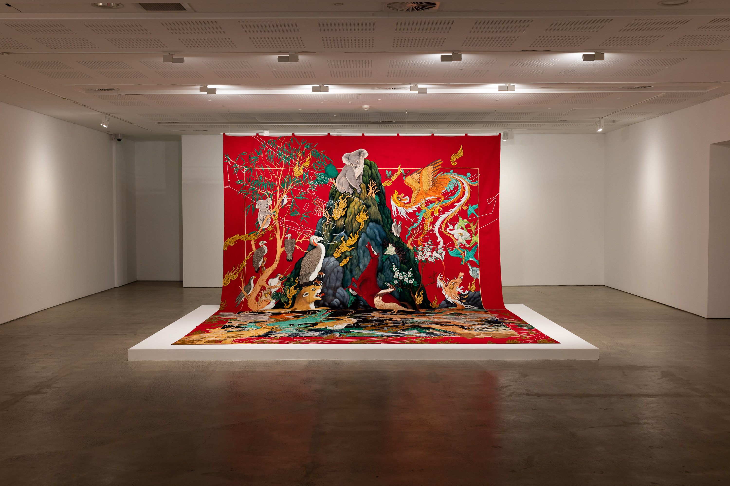 Install Images: Installation view, 'Khadim Ali: Invisible Border', UNSW Galleries, Sydney, 2021. Photography: Daniel Boud.