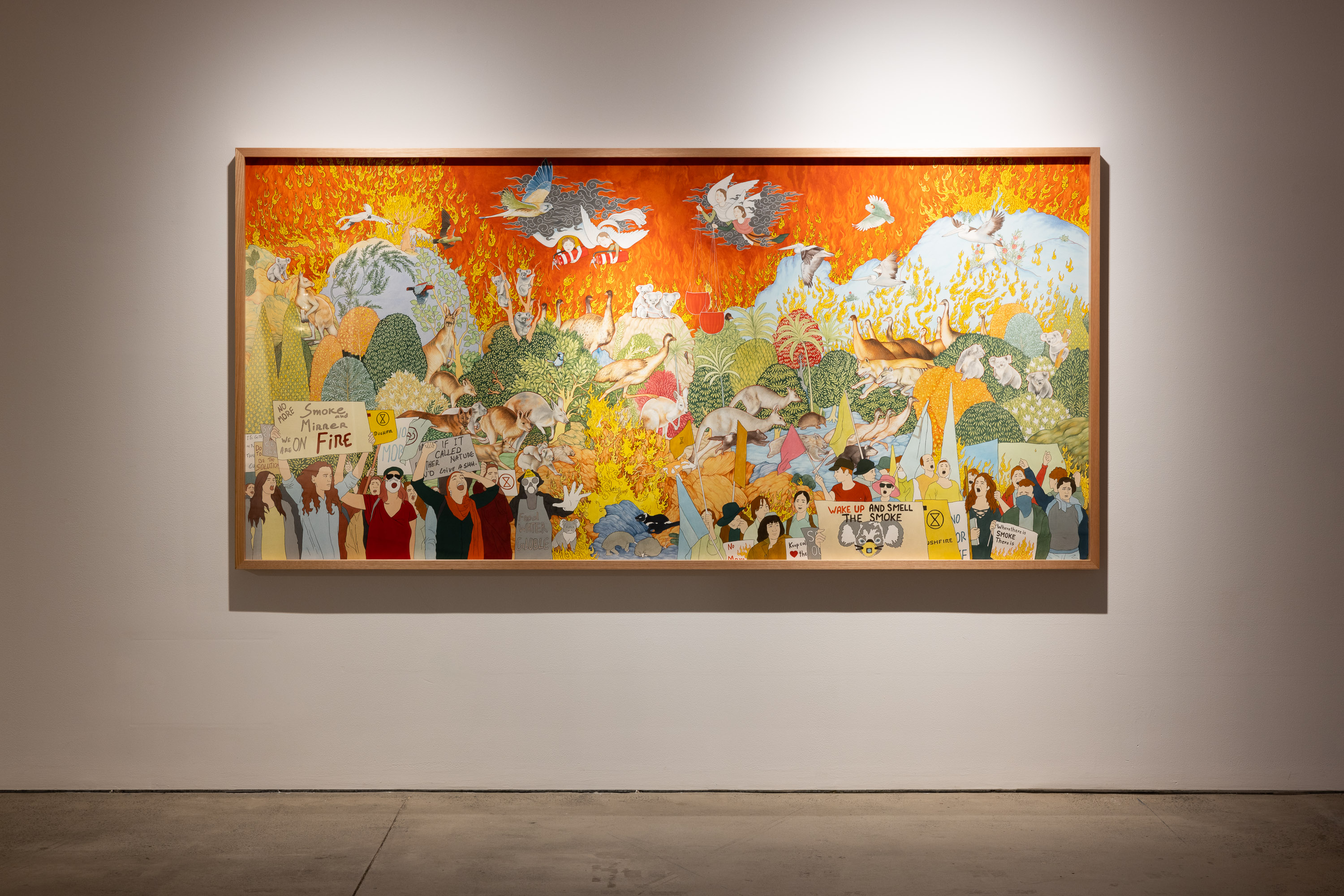Install Images: Installation view, 'Khadim Ali: Invisible Border', UNSW Galleries, Sydney, 2021. Photography: Daniel Boud.