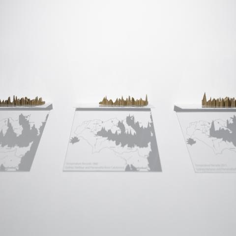 Models mounted onto wall