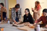 Marlu Workshop: Making Kangaroo Skin Bags for 'Barangga: First Nations Design' at UNSW Galleries, 2023.
