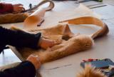 Marlu Workshop: Making Kangaroo Skin Bags for 'Barangga: First Nations Design' at UNSW Galleries, 2023.
