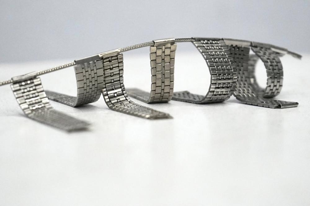 Artwork by Yioryios Papayioryiou made from repurposed wrist watches