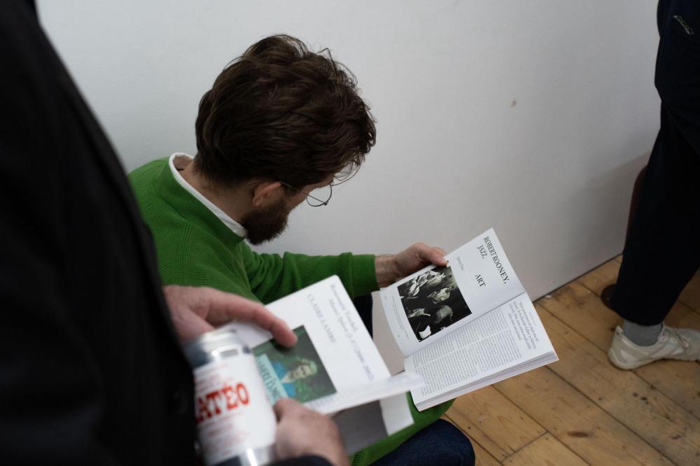Man reading a magazine