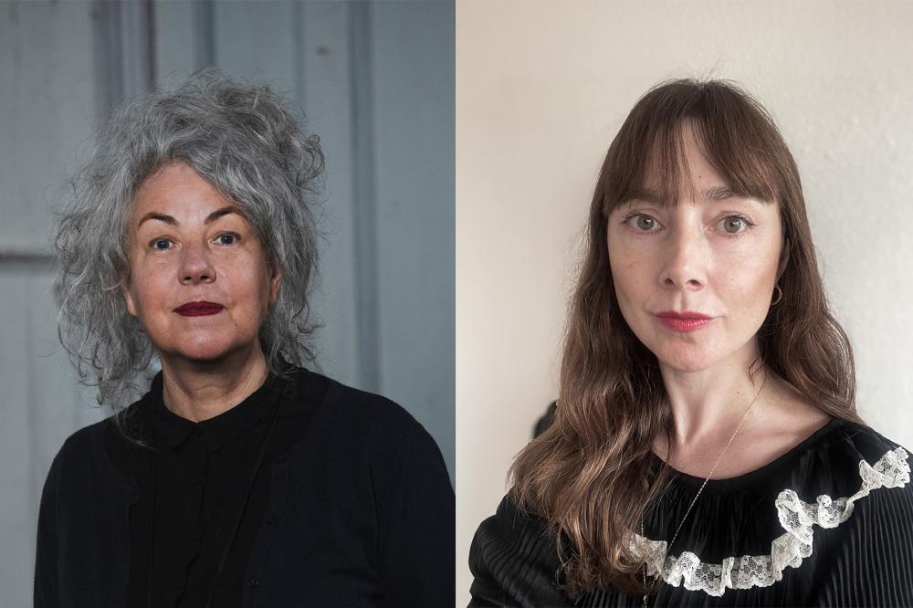 Portrait of artist Heather B Swann and curator Elspeth Pitt