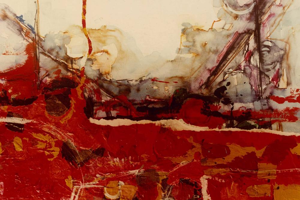 Photo taken of painting from 1979 show, Part time conversion